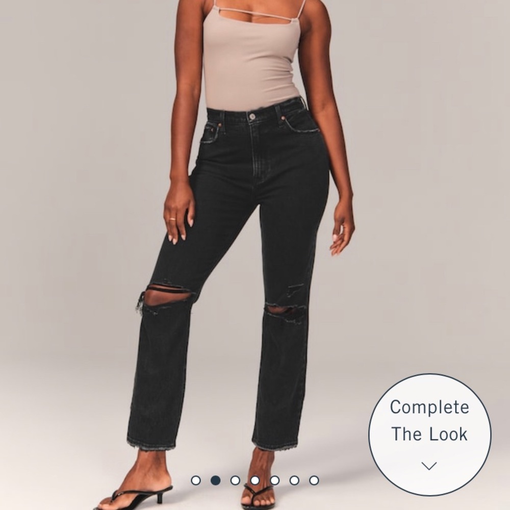 Abercrombie and Fitch Black Ripped Jeans
